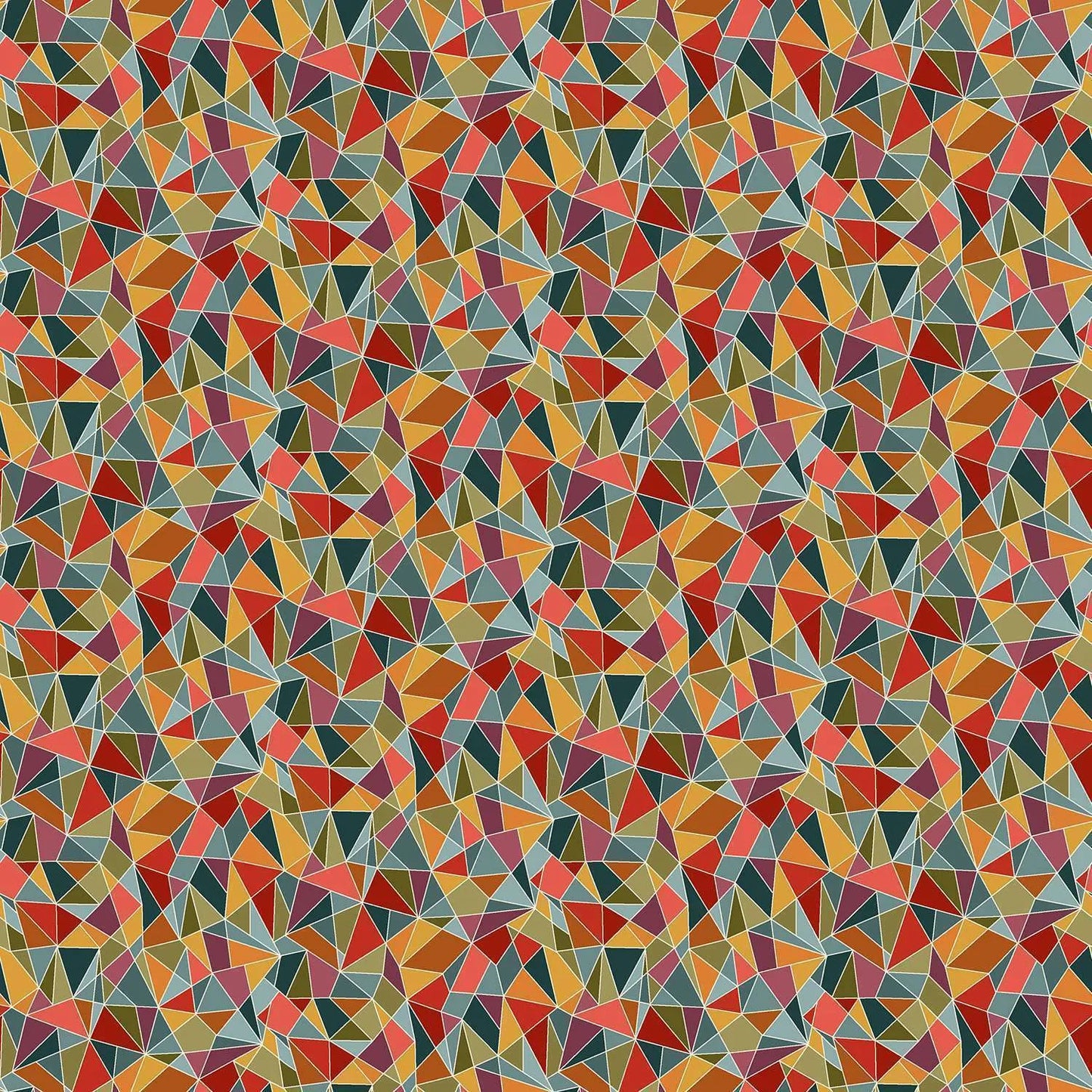 100% Cotton Revival Mosaic Warm By Makower