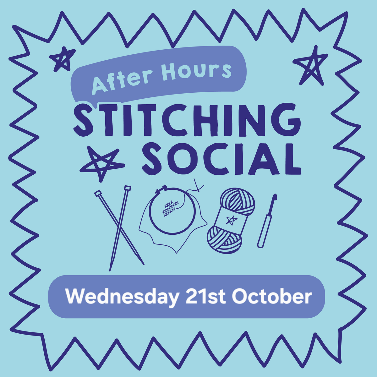 Wednesday 21th October- After Hours Stitching Social Ticket
