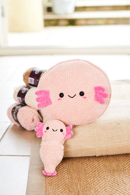 Stylecraft Crochet Pattern 10243 Axolotl Plushie and Cushion
