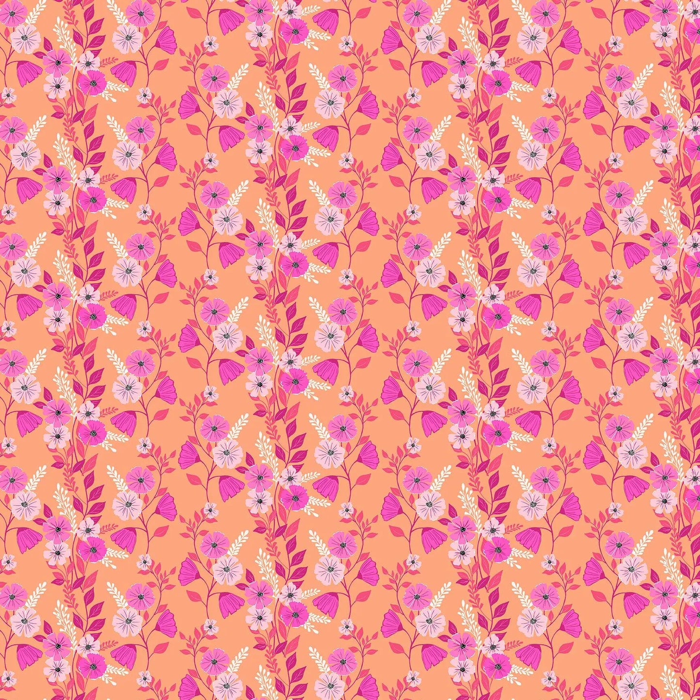 100% Cotton - Vineyard - Peach Fuzz By Makower