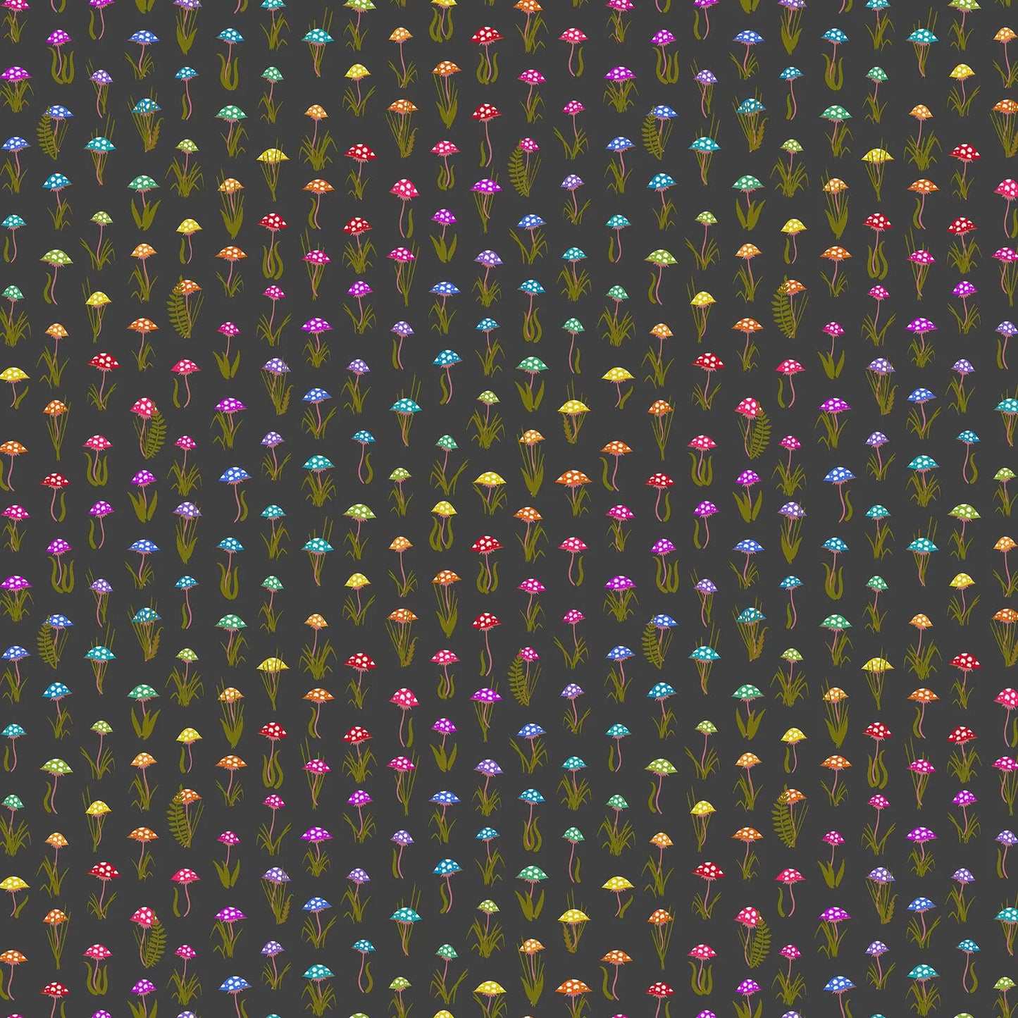 100% Cotton Mushroom - Night By Makower