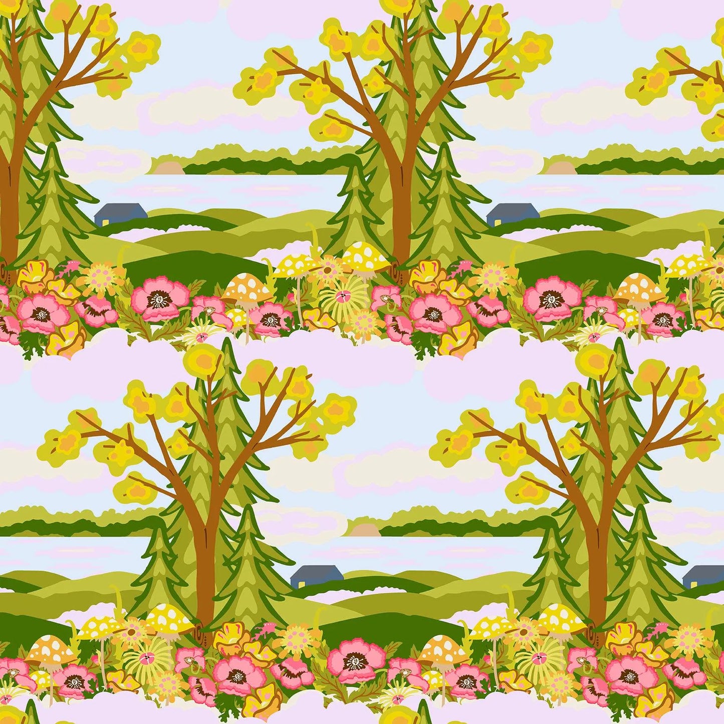 100% Cotton Camp Kitschy La La by Alison Glass