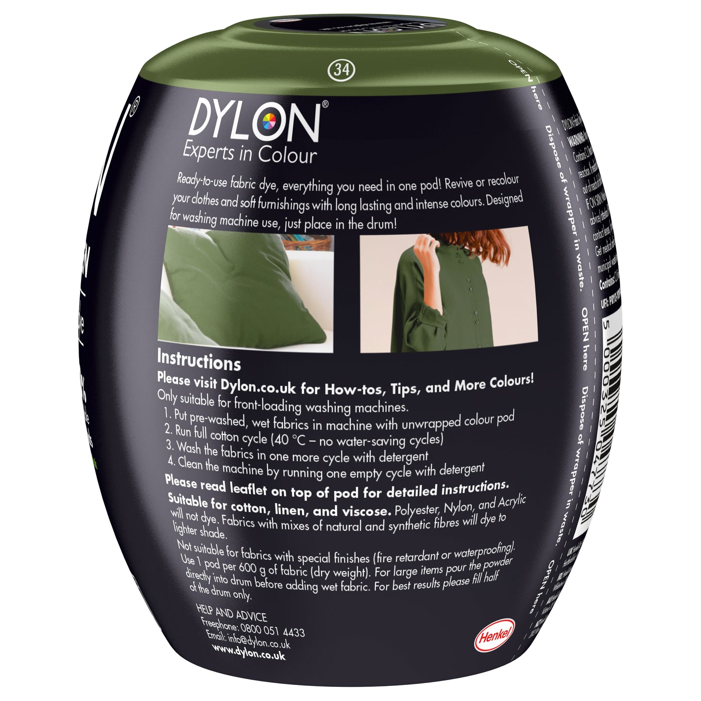 Dylon Machine Dye Pod - Olive Green