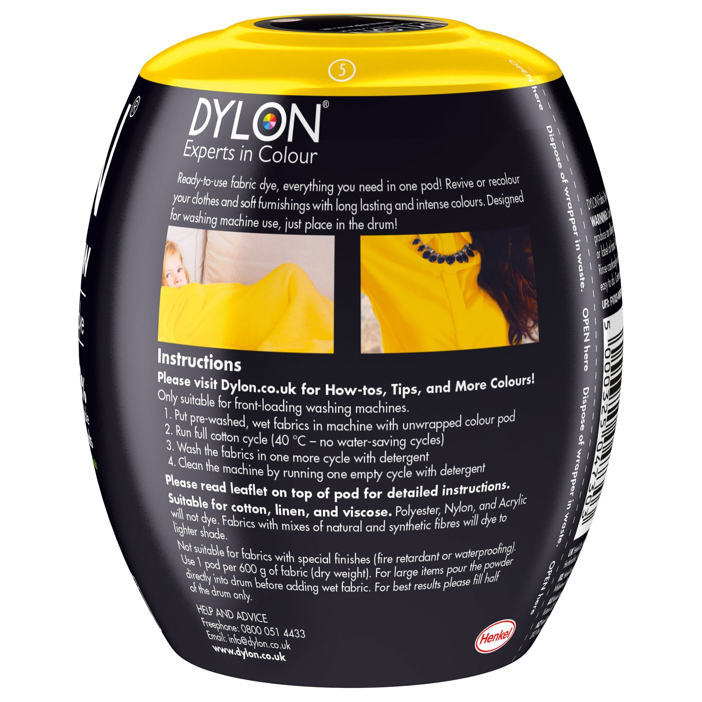 Dylon Machine Dye Pod - Sunflower Yellow