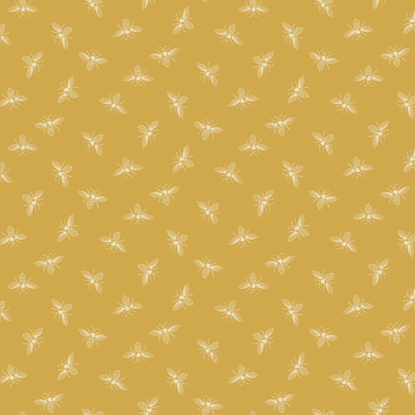 100% Cotton Petite Bee Butterscotch By Renee Nanneman