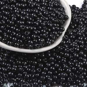 4mm Black Bead