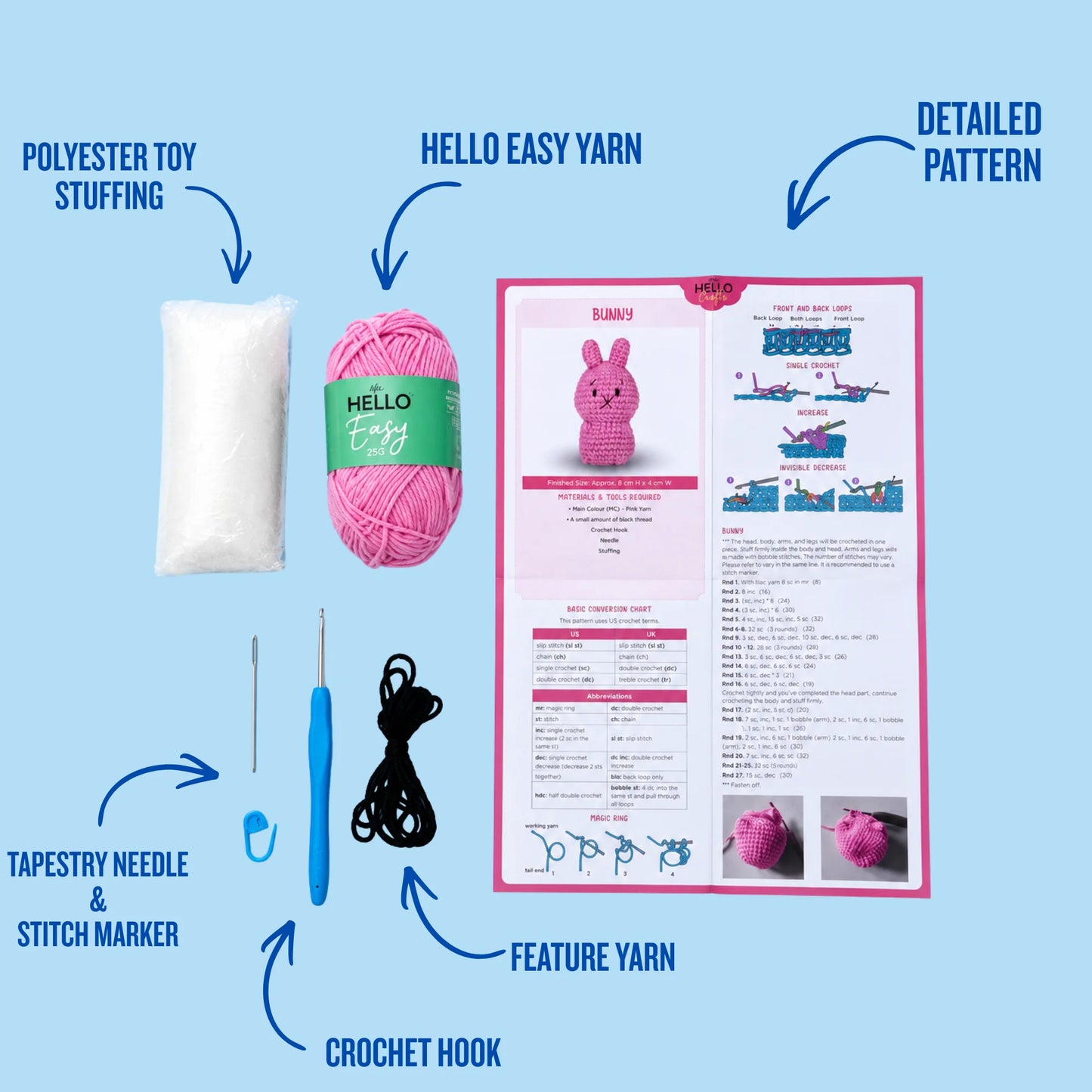 The Knitty Critters Betty Bunny Pouch Pals