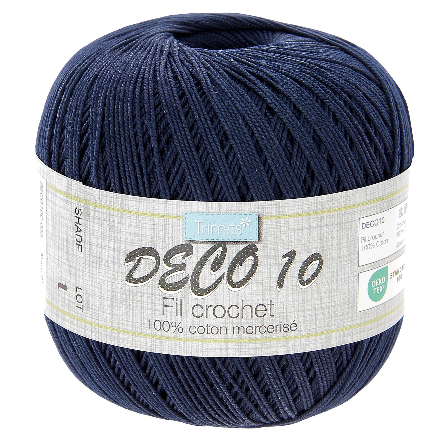 Crochet Yarn: Deco 10: 100g: Navy Blue