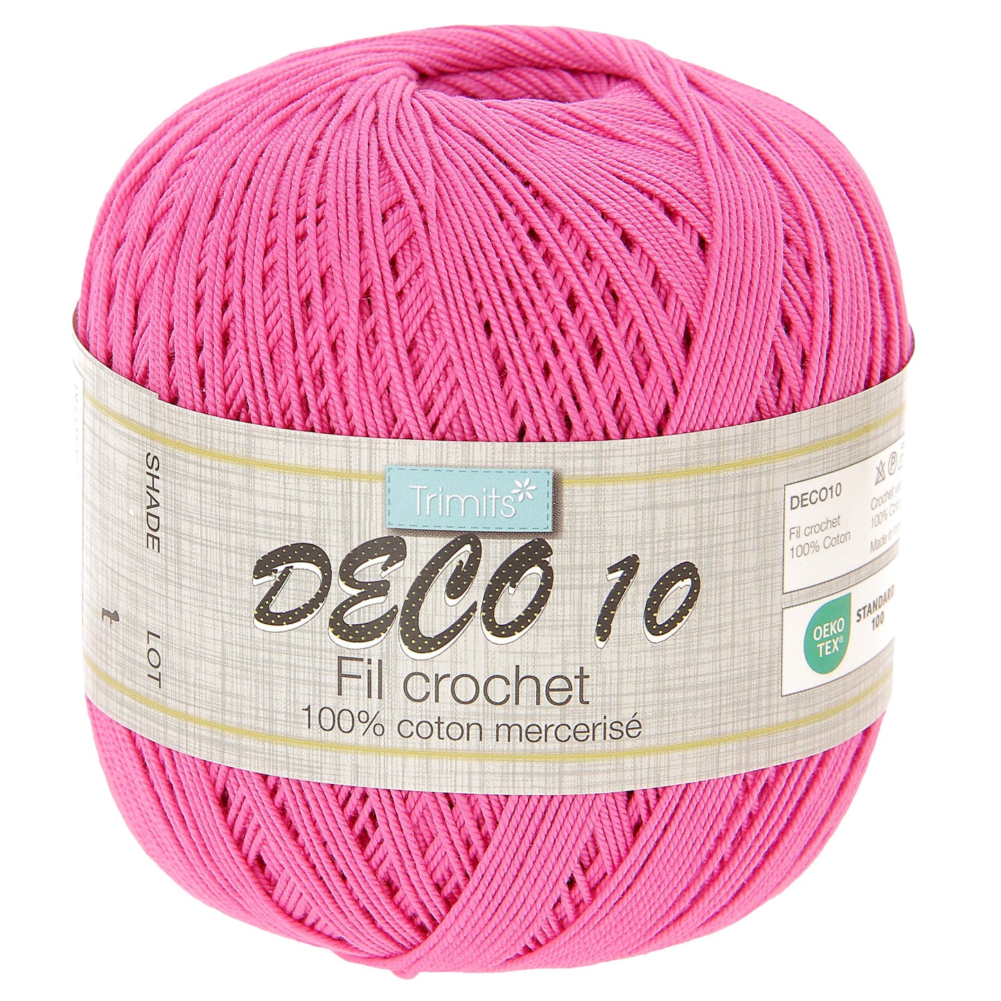 Crochet Yarn: Deco 10: 100g: Fuchsia Pink