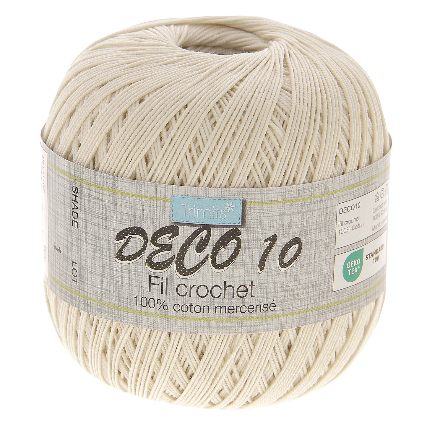 Crochet Yarn: Deco 10: 100g: Ecru