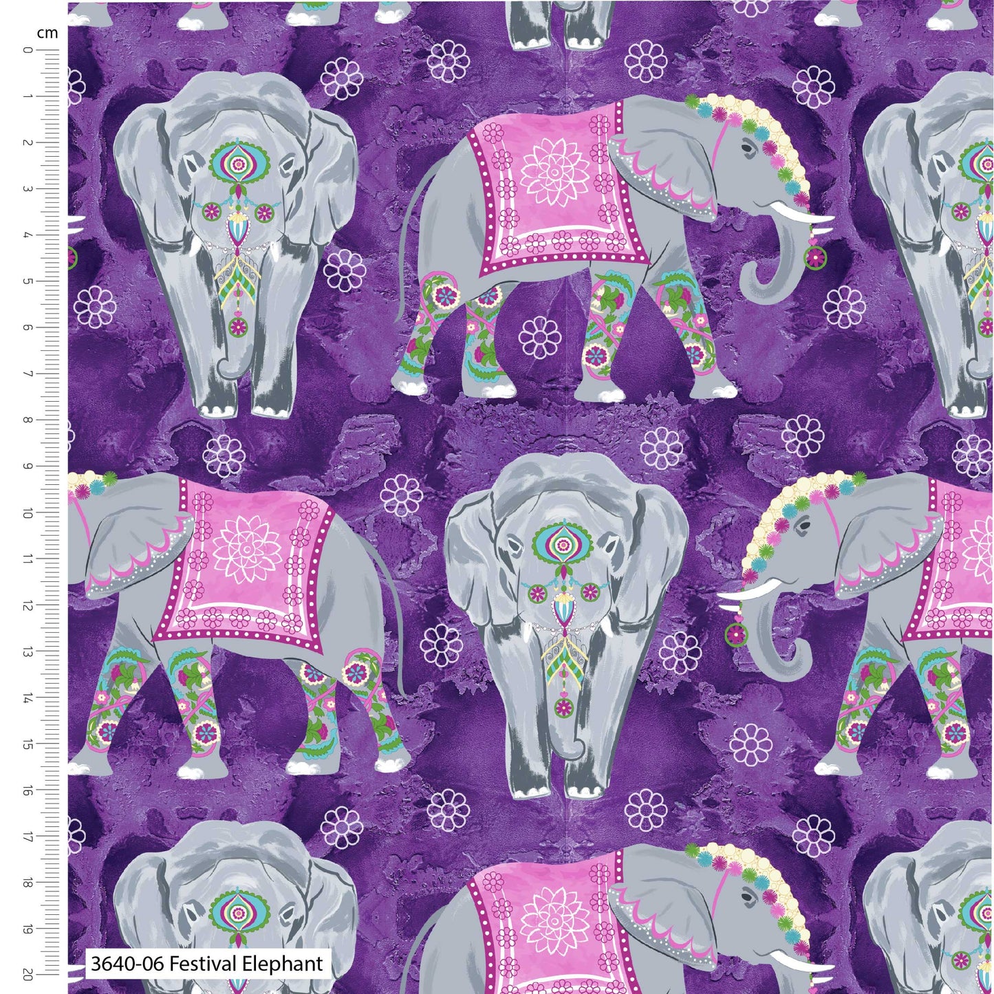 100% Cotton Elephant Festival by Sarah Payne – Organic