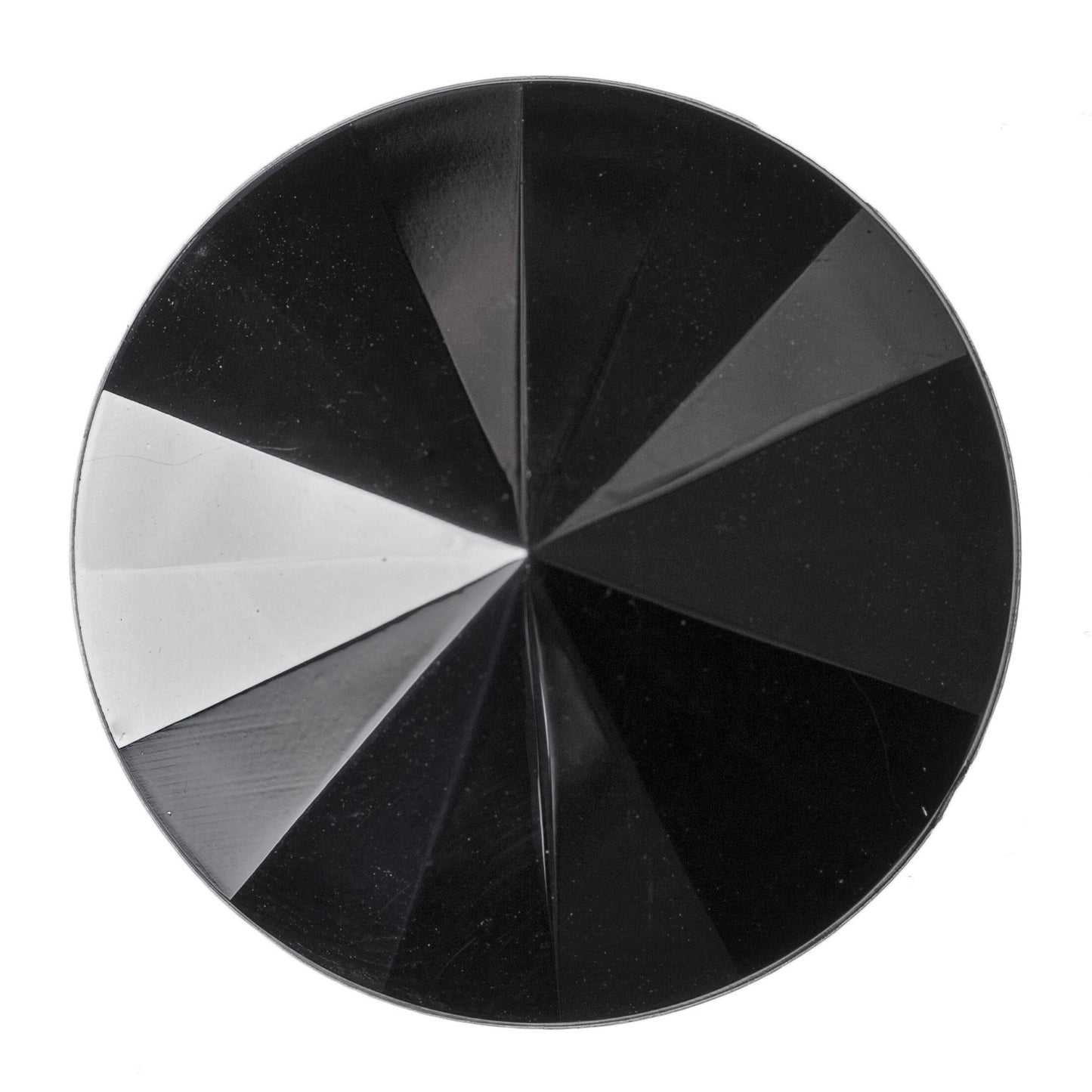 Buttons Faceted: Iridescent: 32mm: Grey