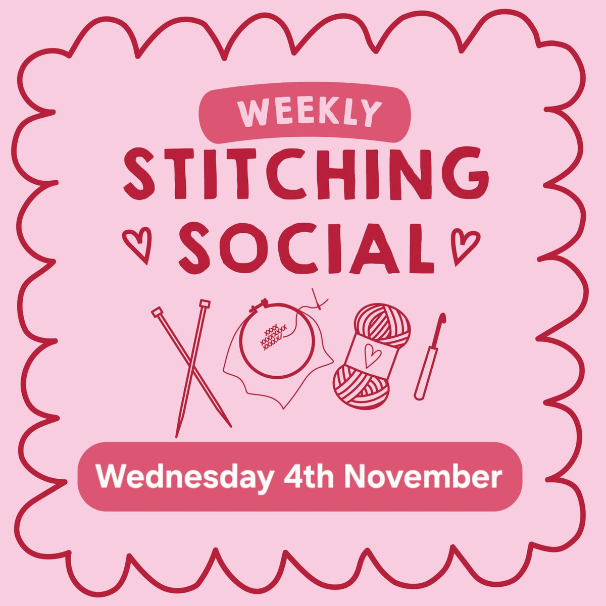 Wednesday 4th November- Weekly Stitching Social Ticket
