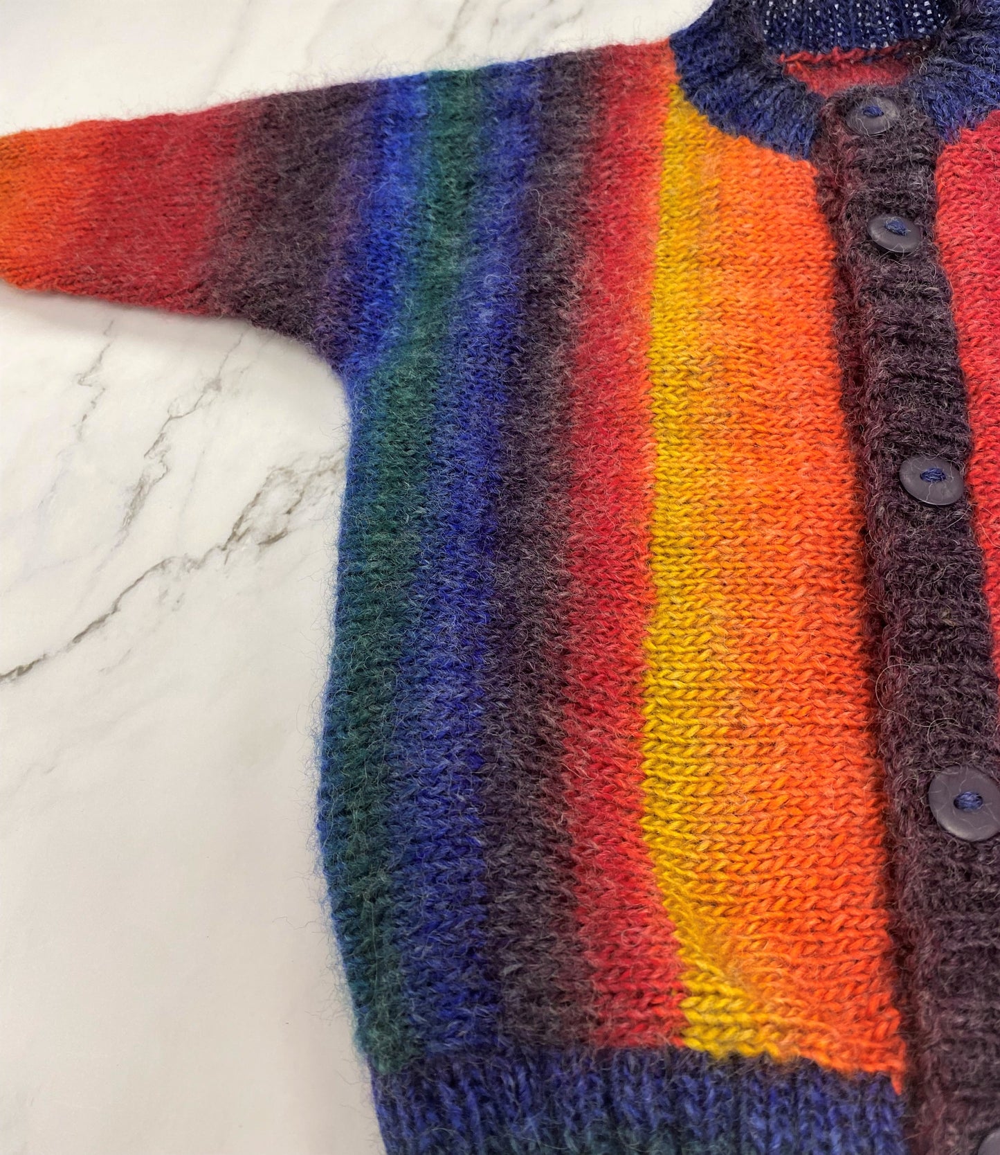 Striped Hand Knitted Cardigan 1-2 years