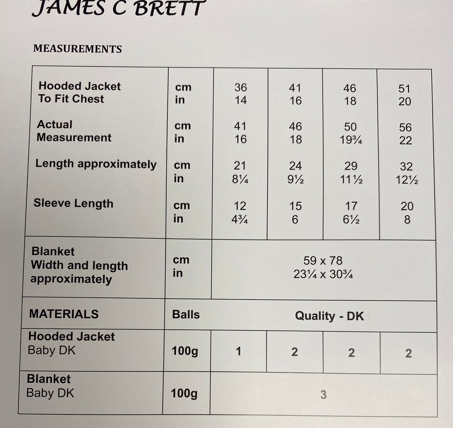 James C Brett JB702 Babys Hooded Jacket and Blanket - Crochet - Double Knitting