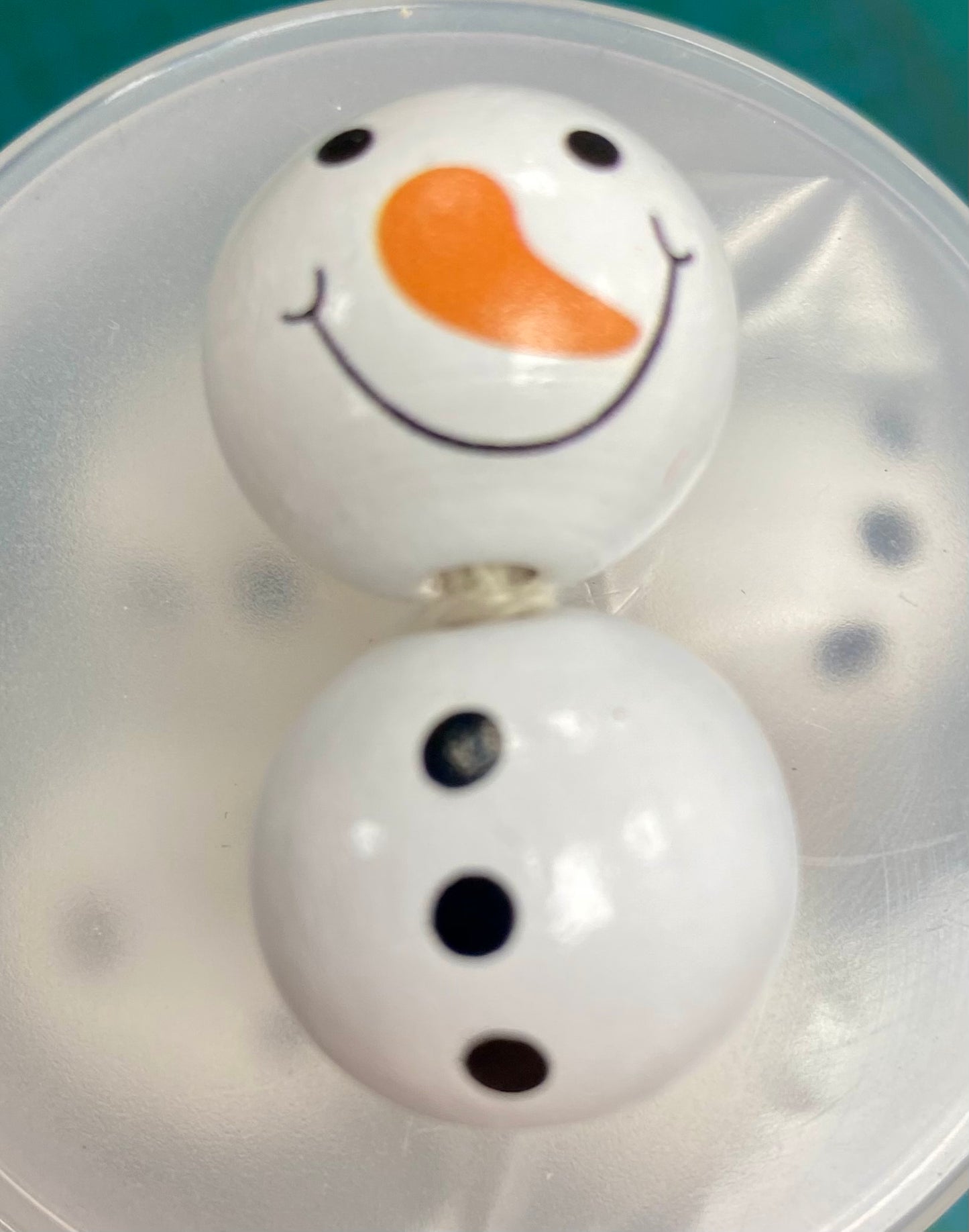 Wooden Snowman Beads