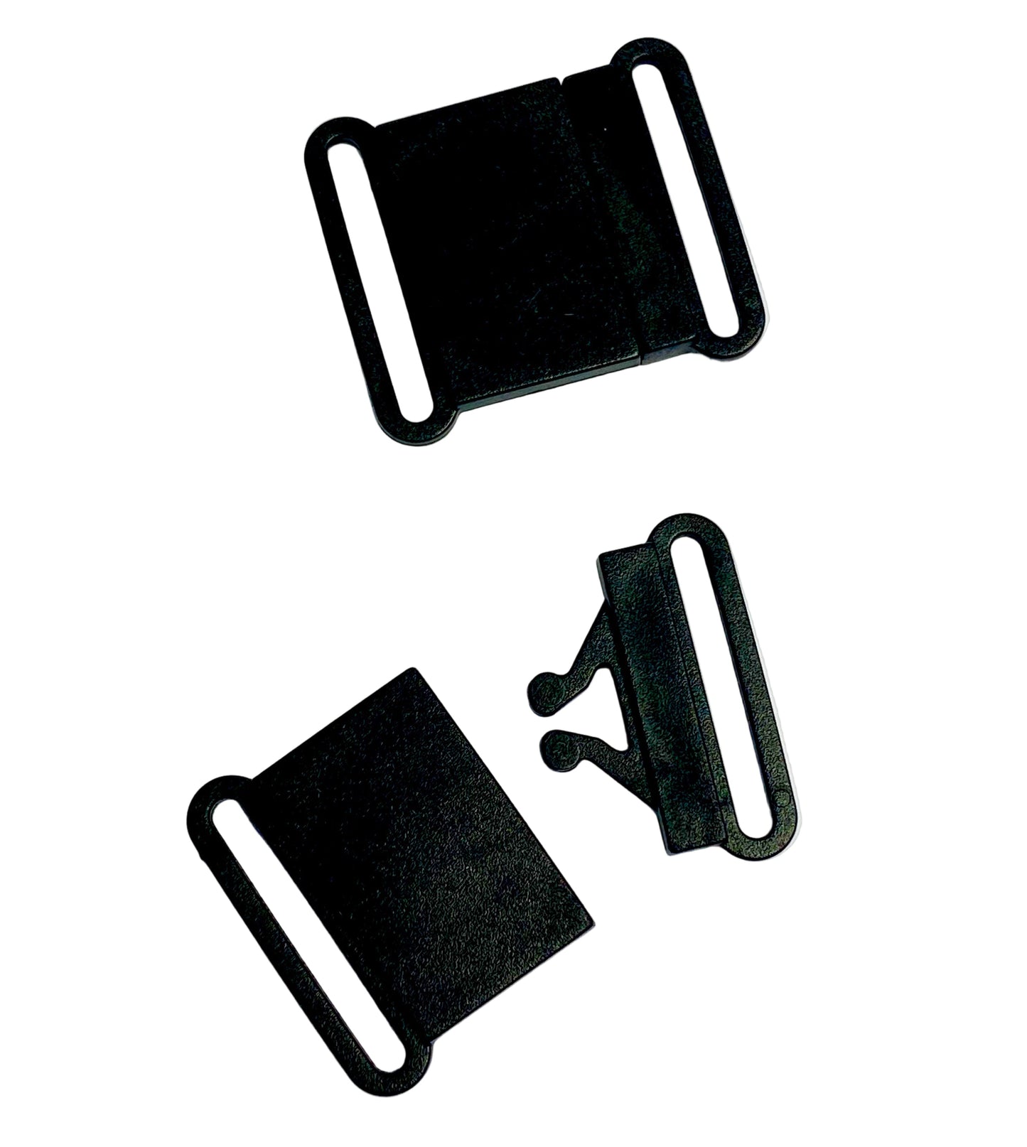 Buckle Bag Clip Black Plastic Various sizes