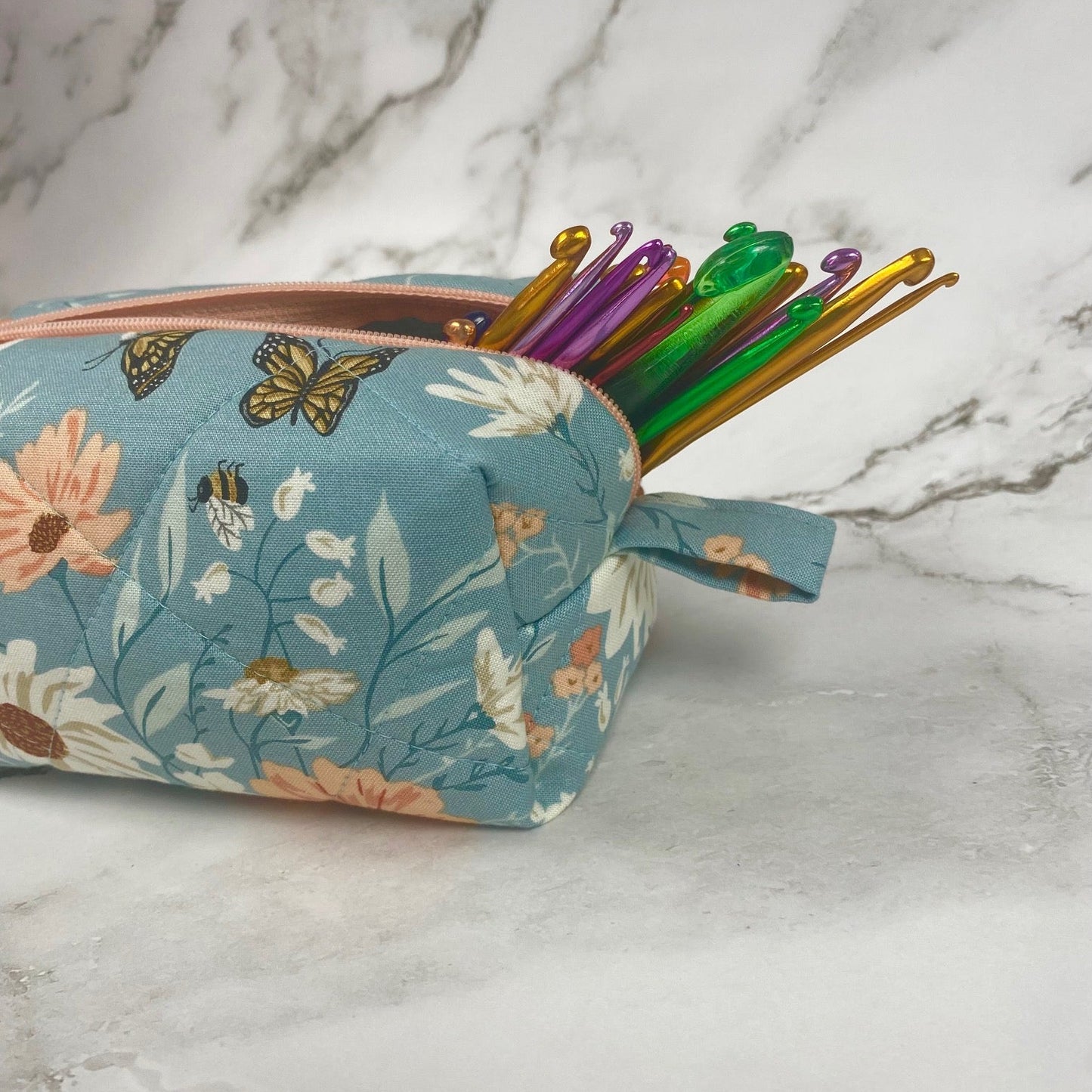 Crochet Hook Storage Bag - Floral - Handmade By Us