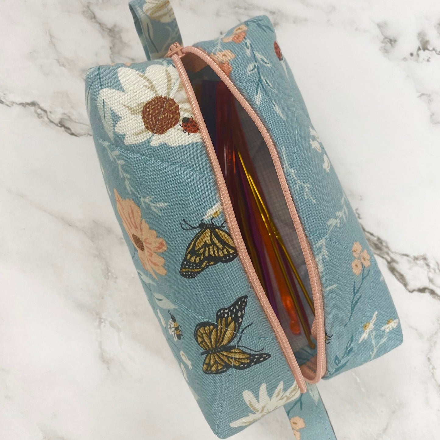 Crochet Hook Storage Bag - Floral - Handmade By Us