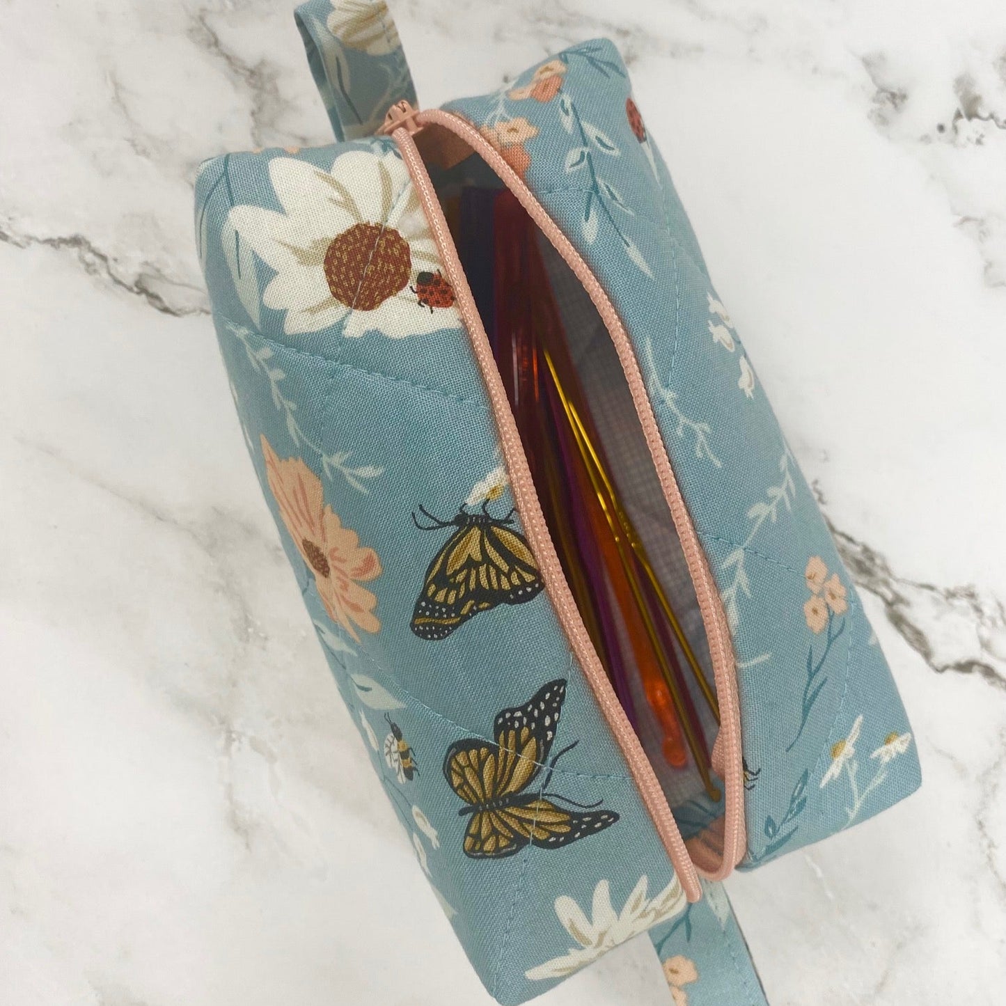 Crochet Hook Storage Bag - Floral - Handmade By Us