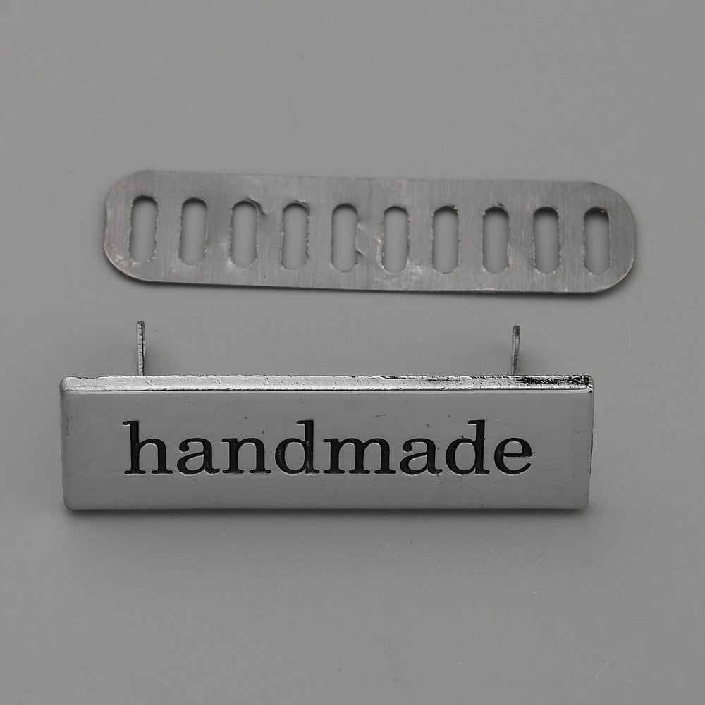 Metal Bag Tag - "Handmade"