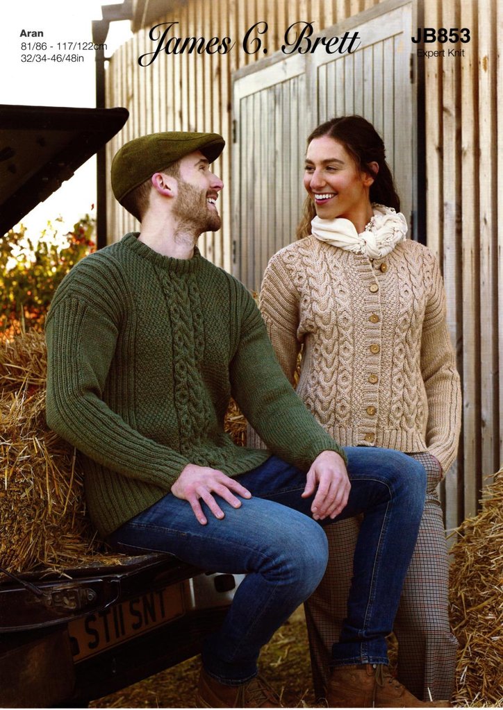 James C Brett Knitting Pattern JB853 Aran – TheHandmadeElephant