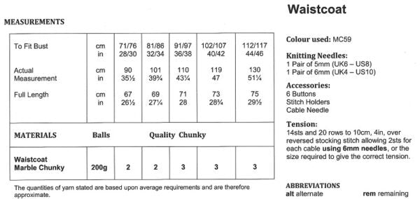 James C Brett JB337 Knitting Pattern