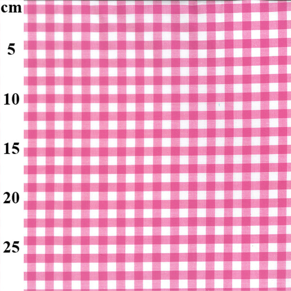 100% Cotton Fuchsia Gingham 9mm
