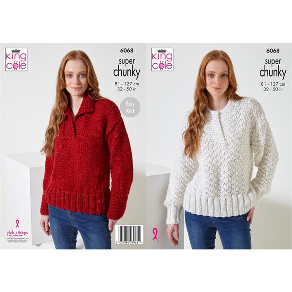 King Cole 6068 Sweaters Super chunky