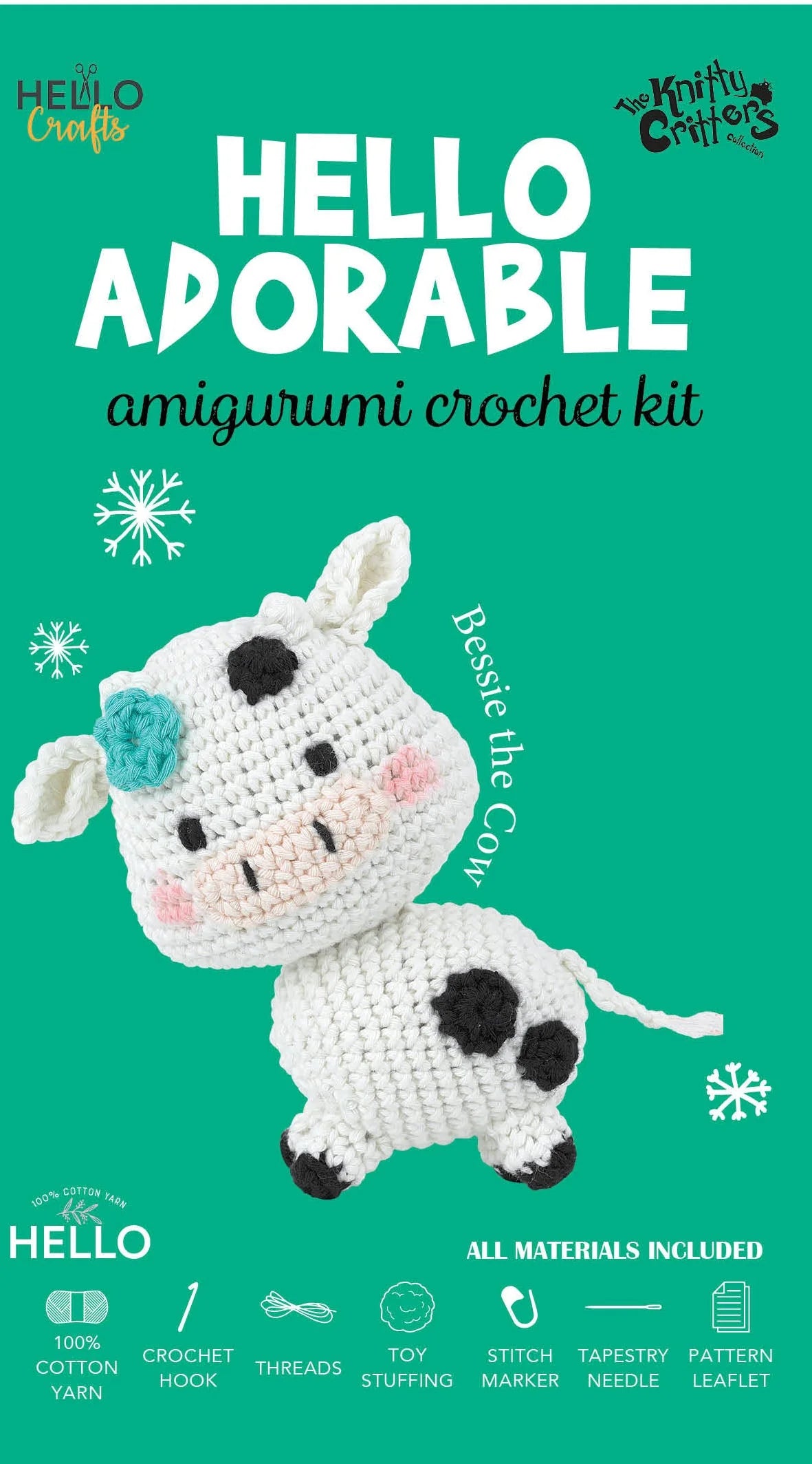 Adorables - Bessie the Cow Amigurumi Crochet kit