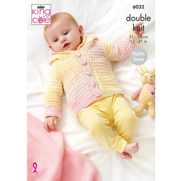 King Cole 6032 Cardigan, Cape, Jacket & Hat