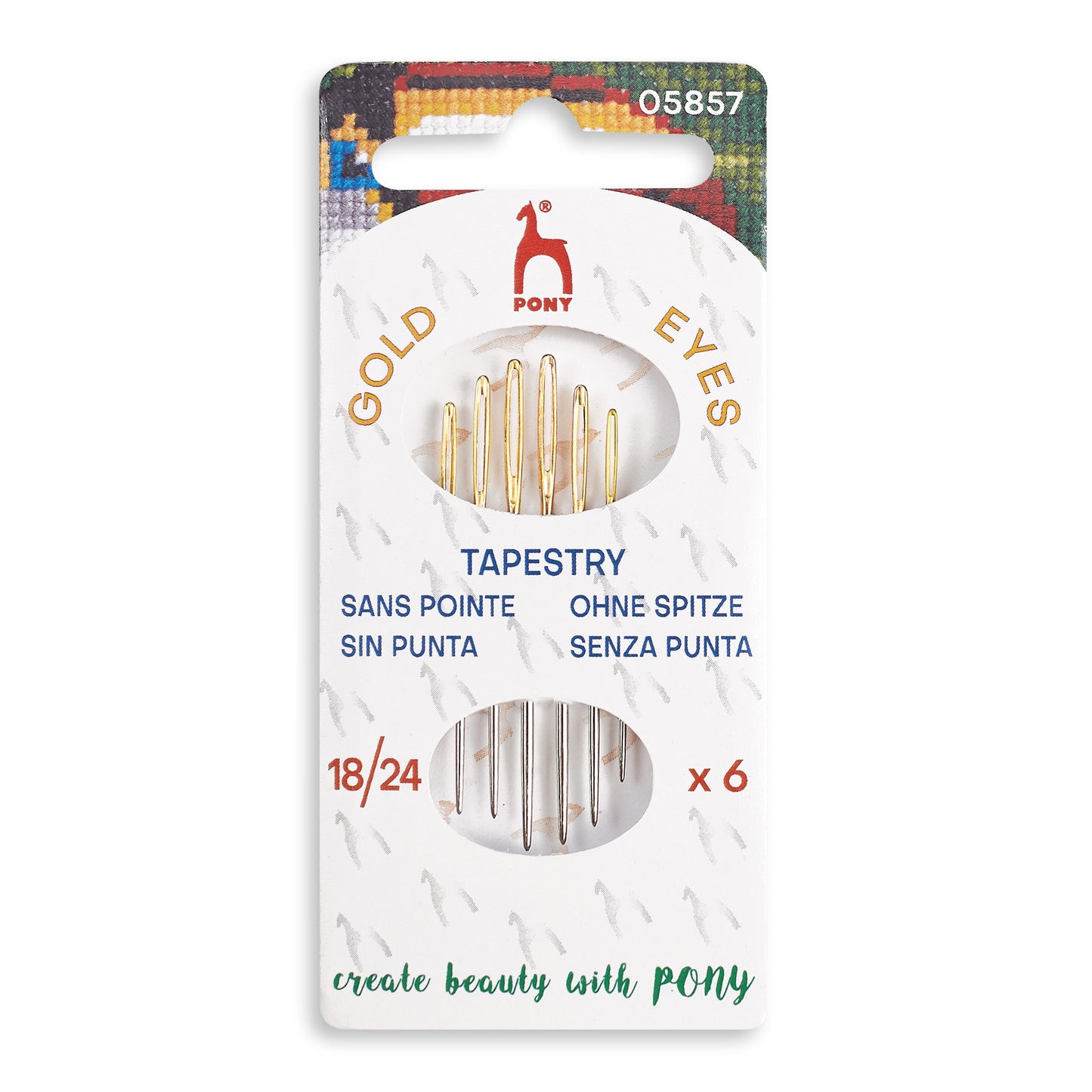 Pony Tapestry Needles Size 18/24 6pcs
