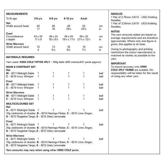 King Cole Knitting Pattern 6334 4ply