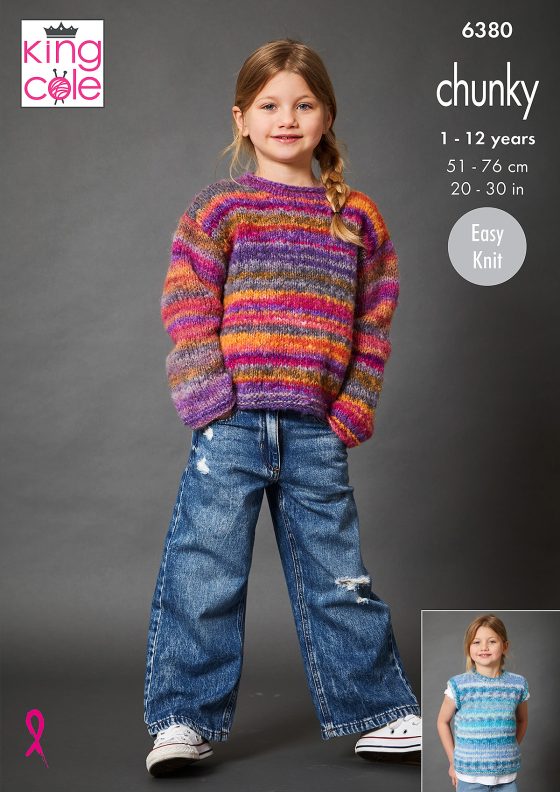 King Cole Knitting Pattern 6380 Chunky