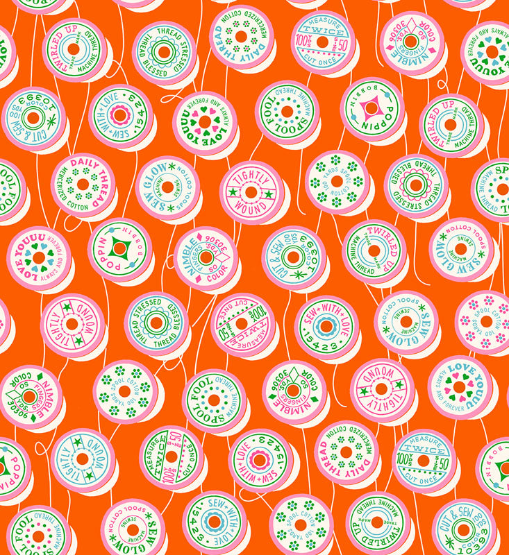 100% Cotton Trinketry - Ruby Star Society - Goldfish Orange