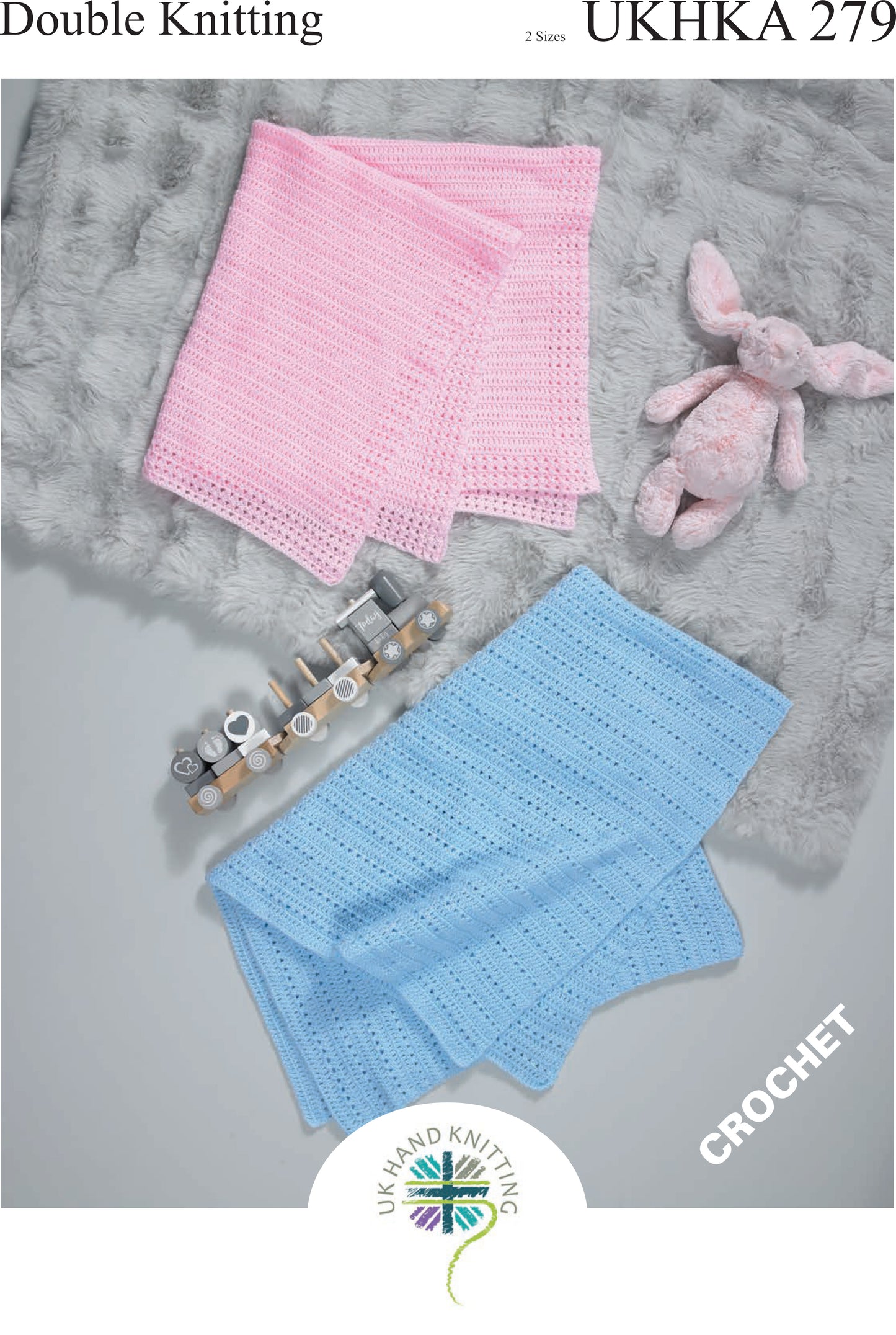 UKHKA 279 Crochet Baby Blankets Double Knitting