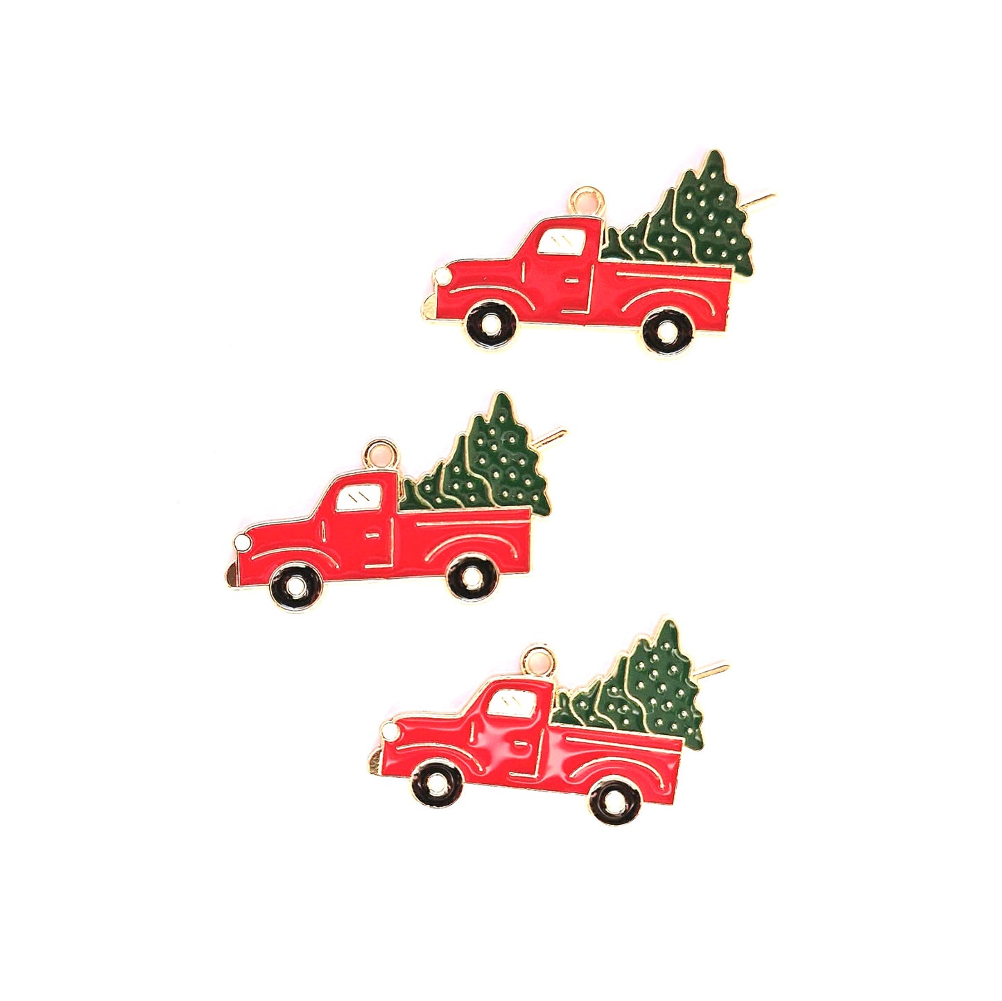 Christmas Tree on Truck Charm