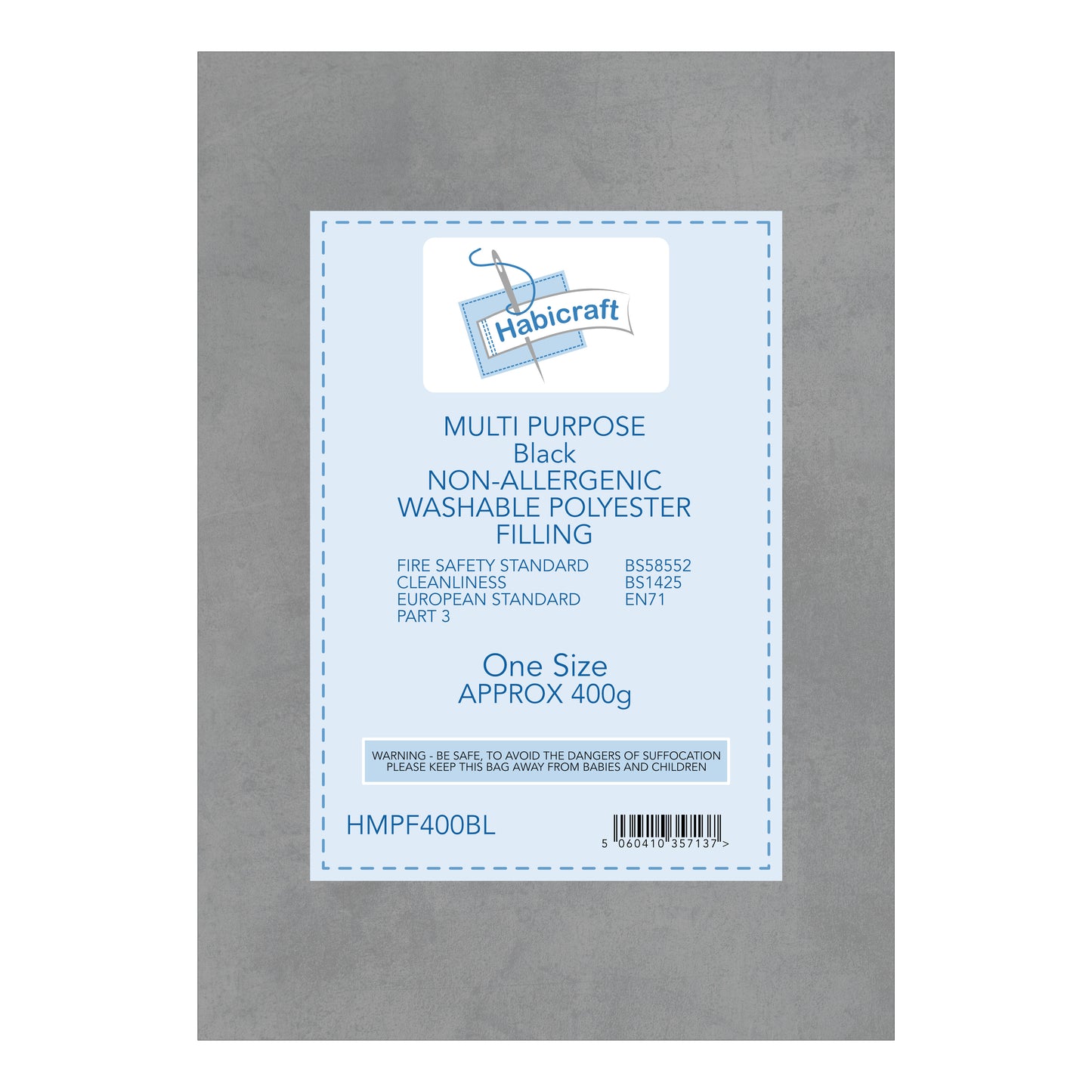 Toy Stuffing Black 400g