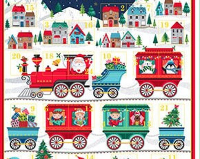 100% Cotton anta Express by Makower UK Advent Calendar