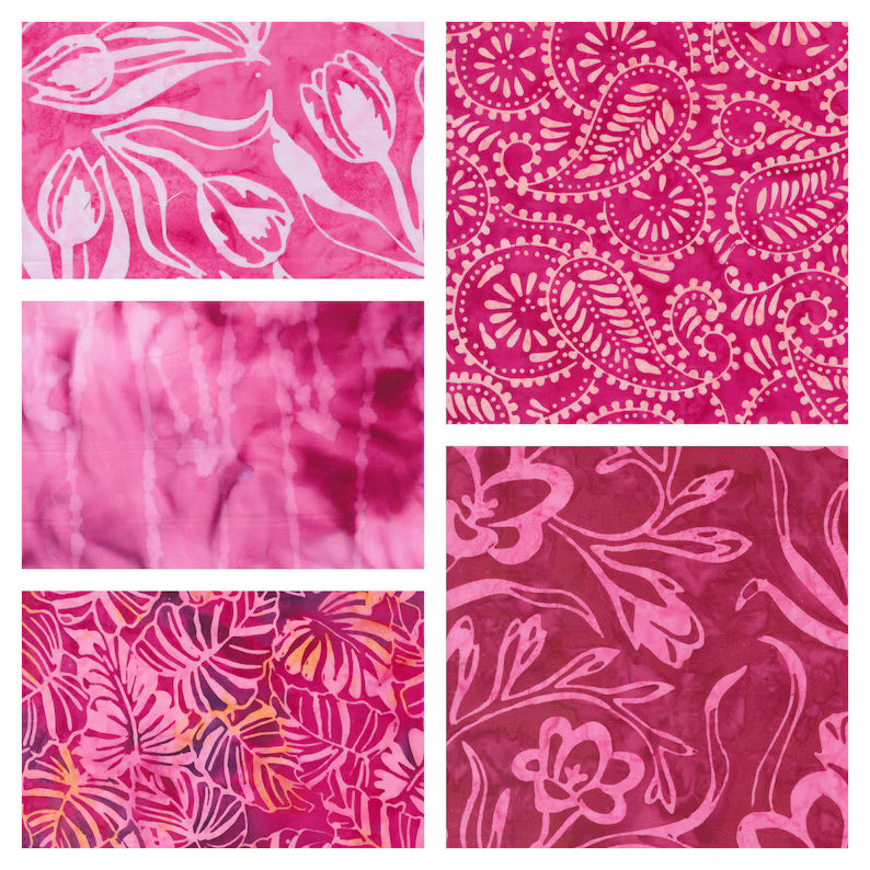 100% Cotton Charm pack - Berrylicious Batiks - Moda - 5" Squares