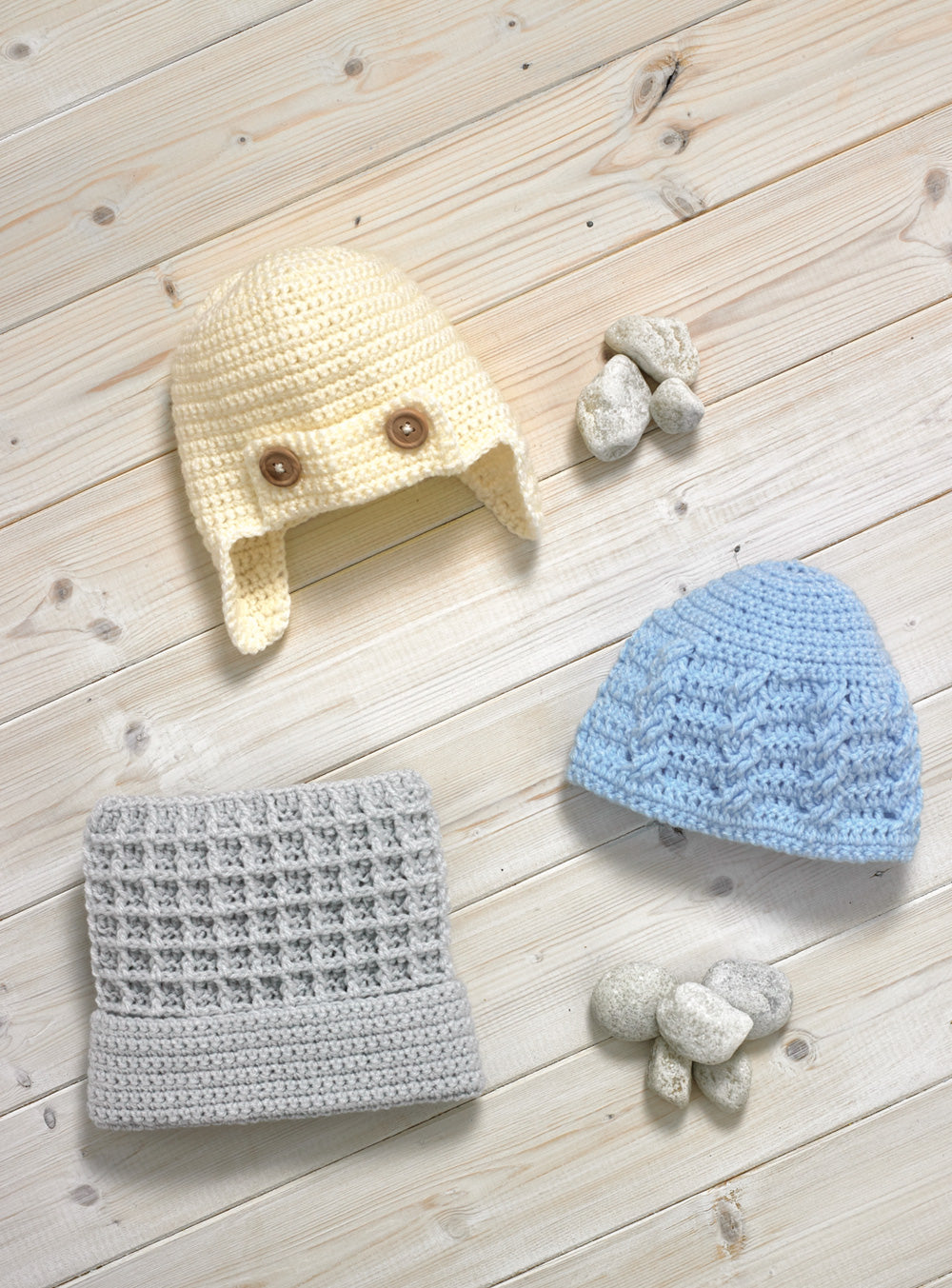 James C Brett JB704 Baby Hats - Crochet - Double Knitting