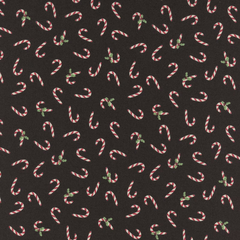 100% Cotton Holiday Cheer - Midnight Candy Cane