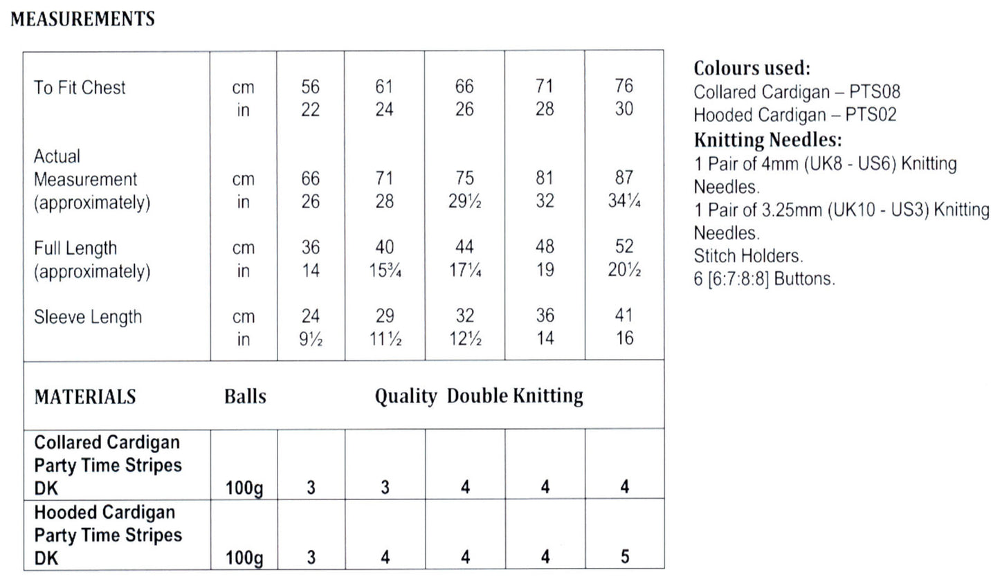James C Brett JB826 Childs Hooded and Collared Cardigans - Double Knitting