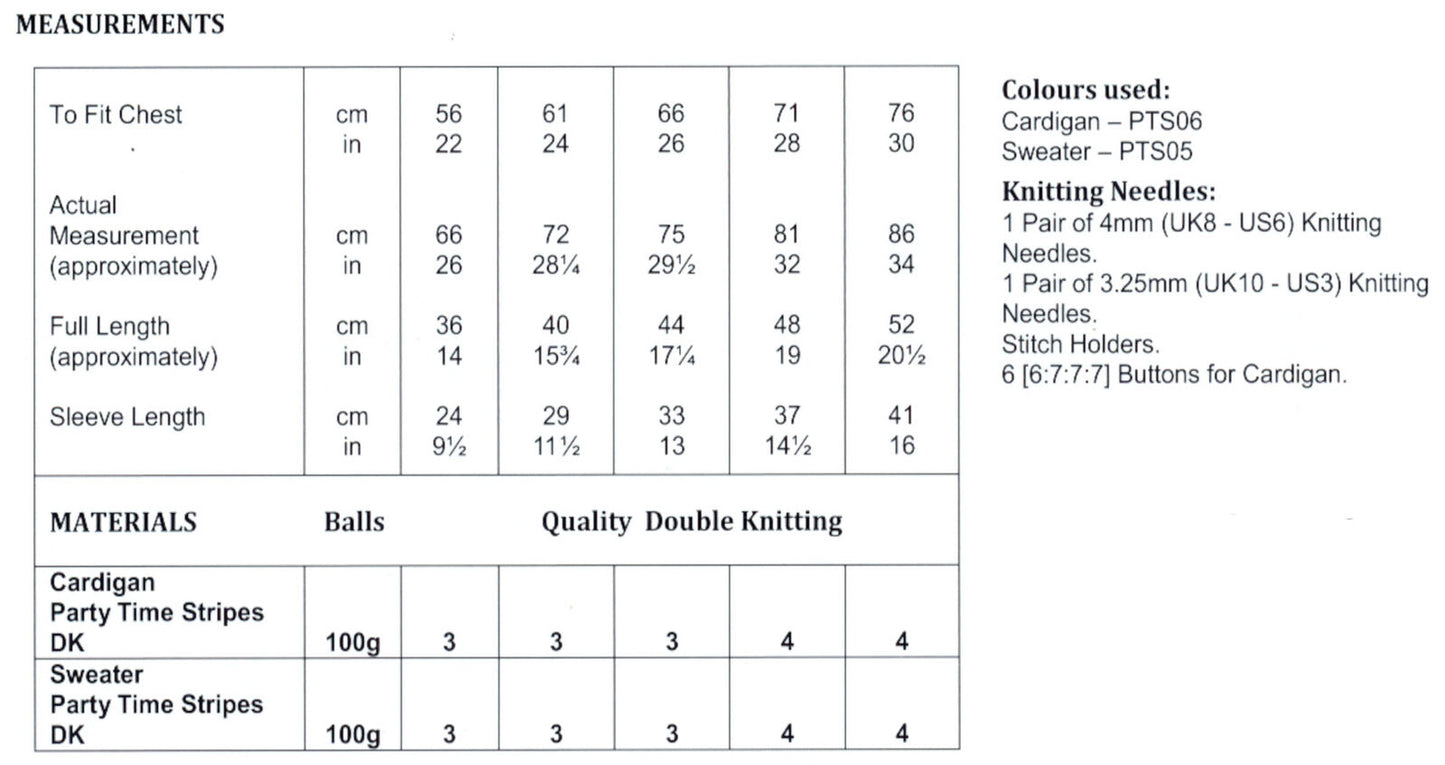James C Brett JB827 Childs Cardigan and Sweater - Double Knitting