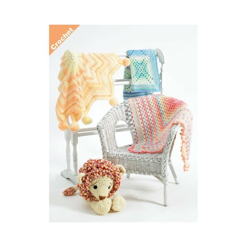James C Brett JB408 Blankets - Crochet - Double Knitting