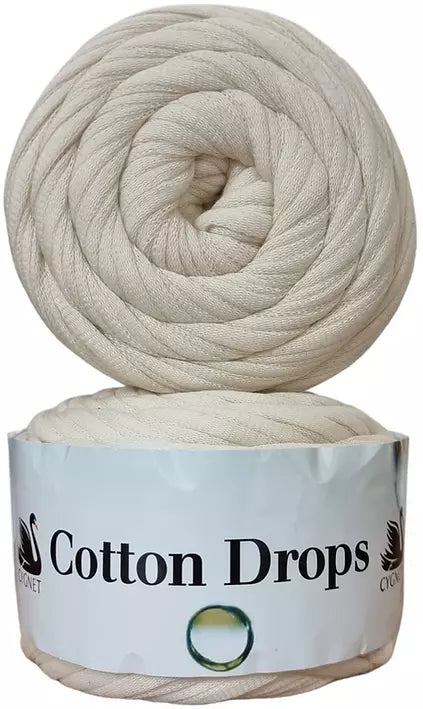 Cygnet Yarn Tubular Chunky - Cotton Drops Linen white