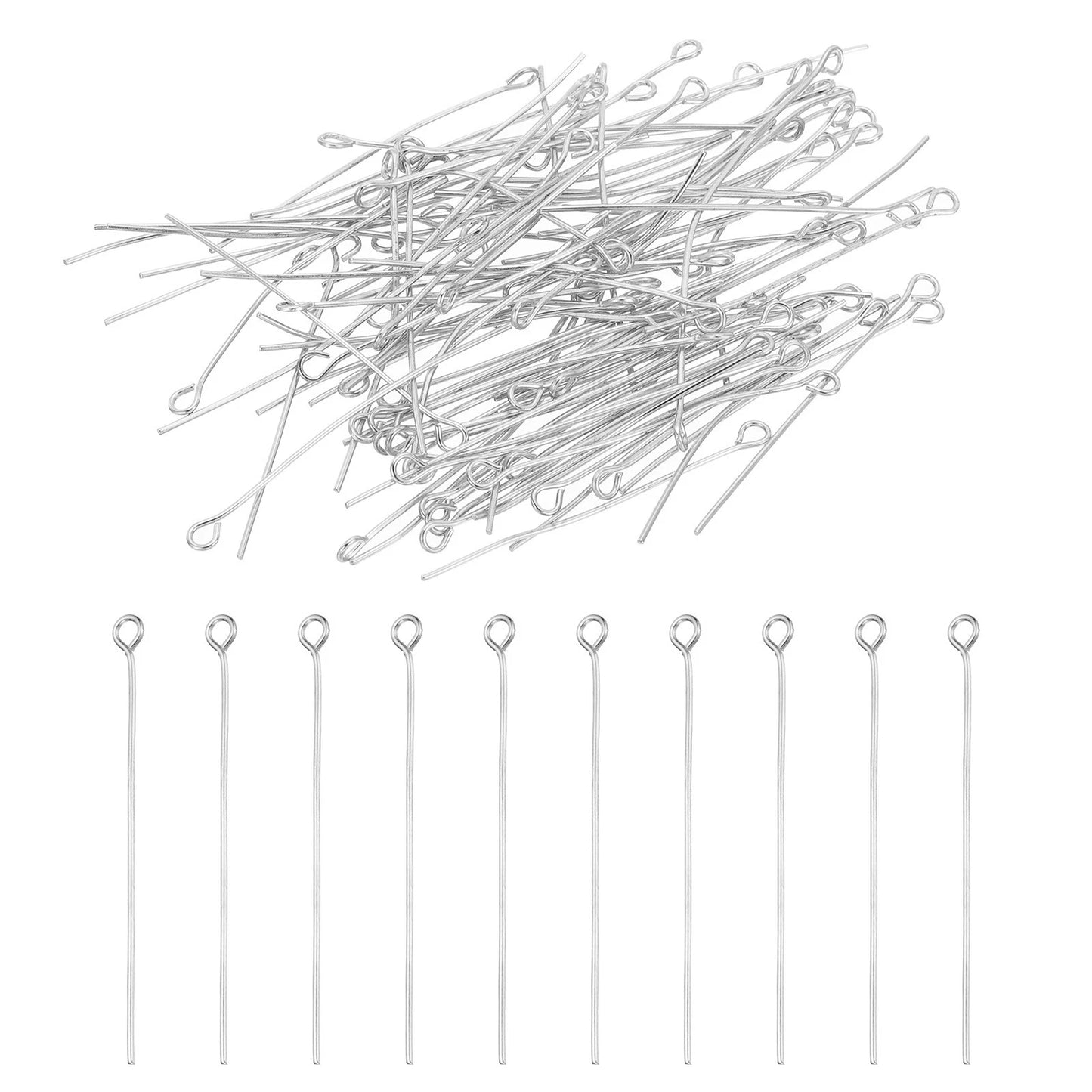 Eye Pins - Stainless Steel - Jewellery - Colour Silver