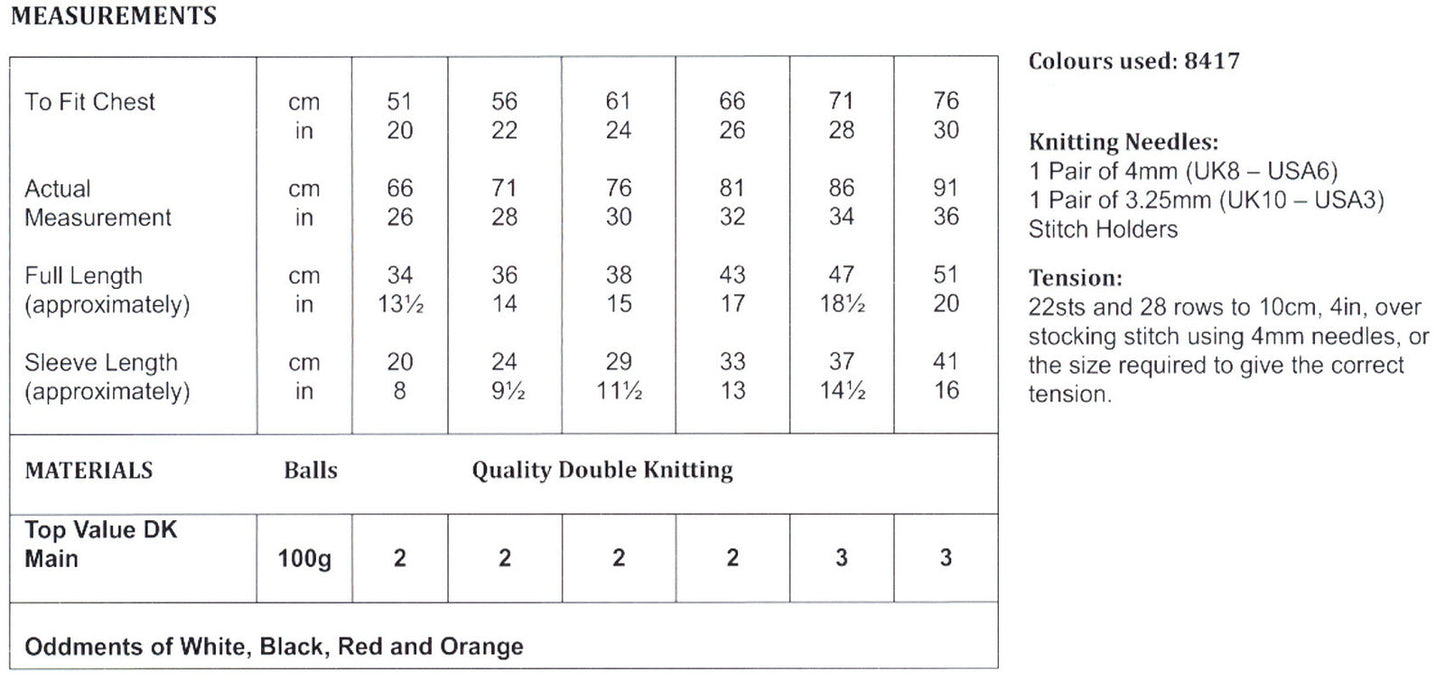 James C Brett JB532 Snowman Sweater - Double Knitting