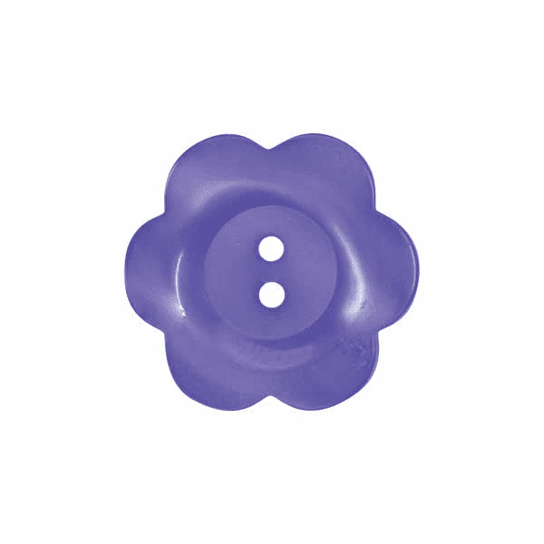 Buttons 18mm Purple Flower