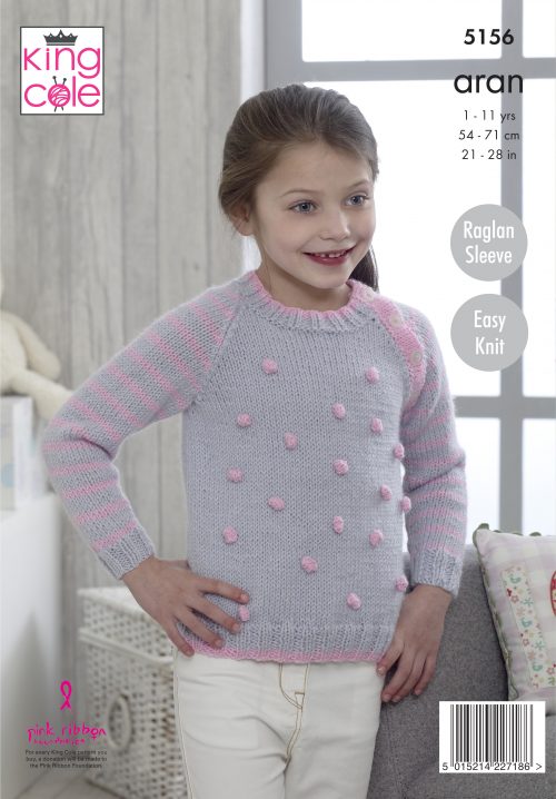 King Cole Cardigan and Sweater Aran 5156